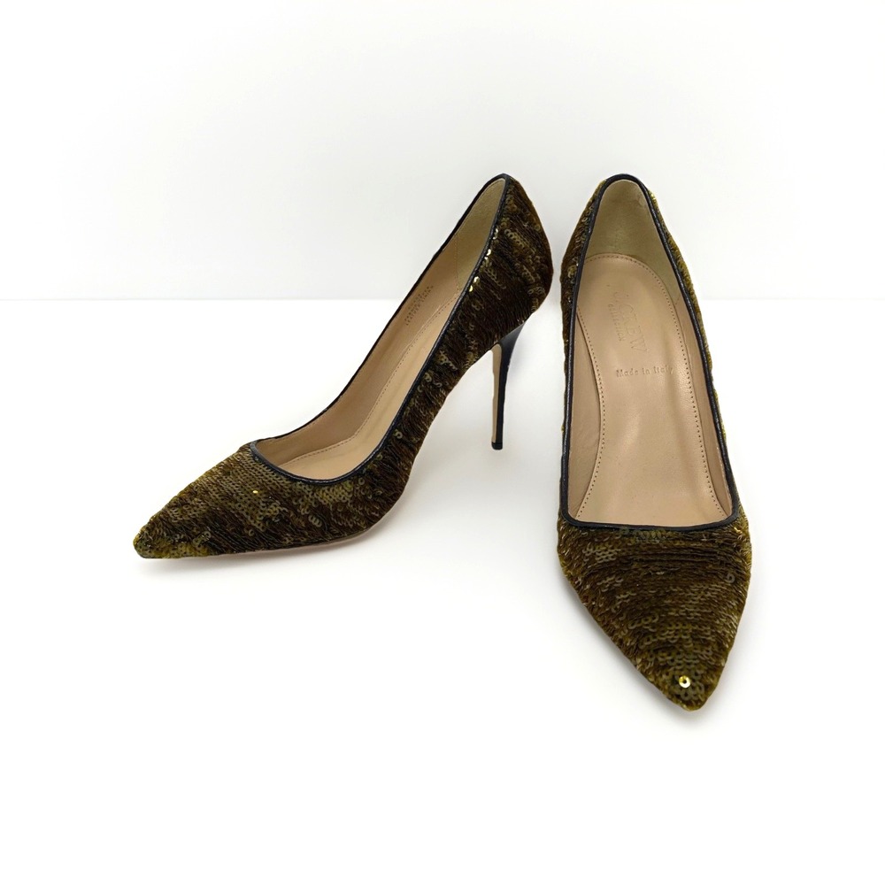 J. Crew Metallic Sequin Heels